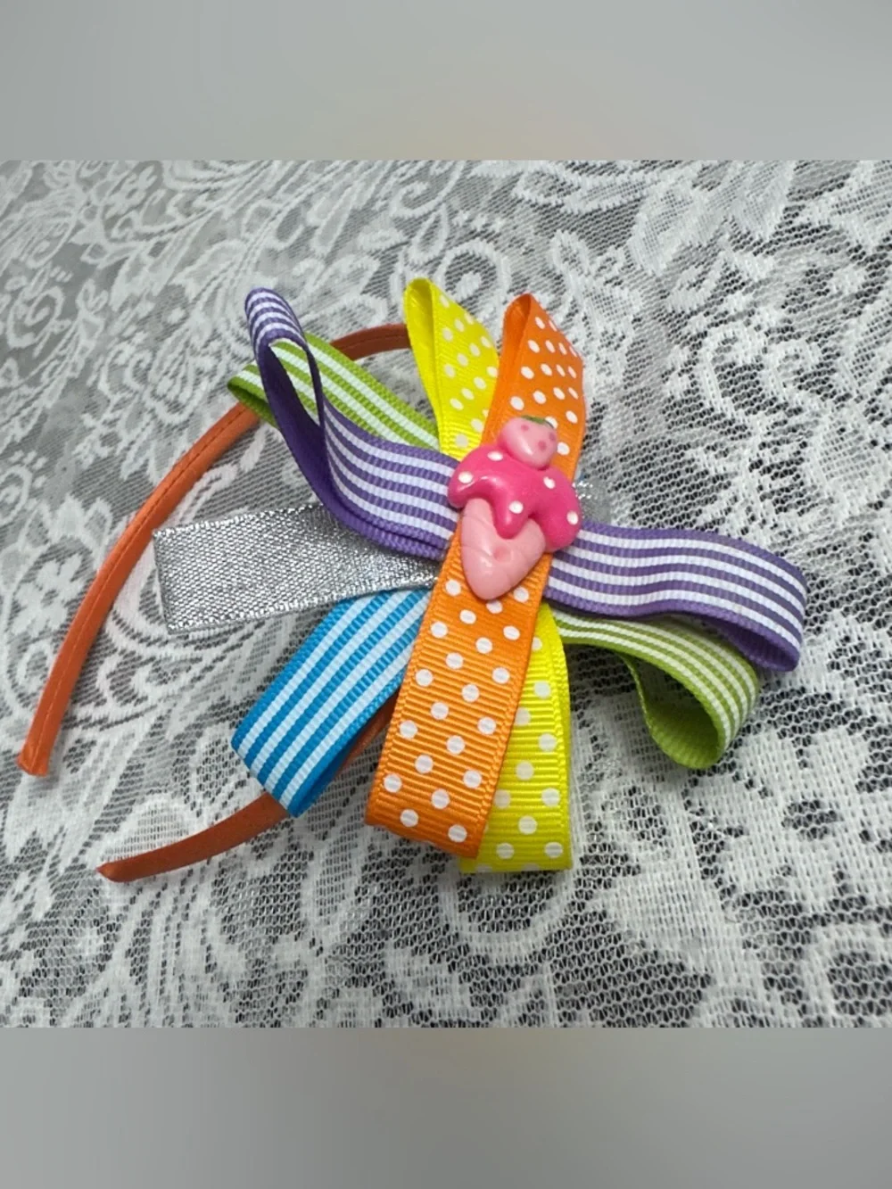 Girls Ribbon Bow Headbands 🎀 6pc Multicolor Cute Set